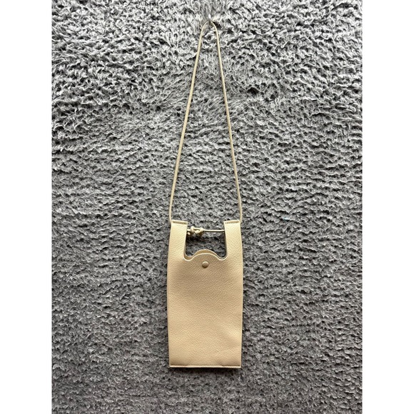 Maison Margiela Leather Smartphone Pouch Shoulder Bag Beige - Picture 1 of 10